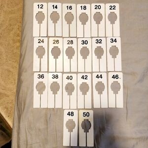 Closet Clothing Rack Size Dividers 12-50 EUC White